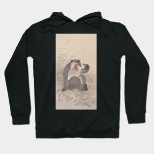 Monkey and Bug by Ohara koson Hoodie